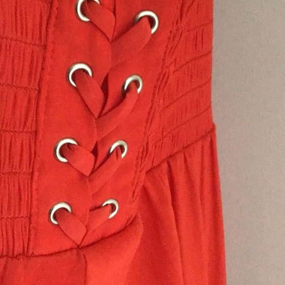 Red Ramy Brook dress with long ties at the dress size small - Picture 4 of 5